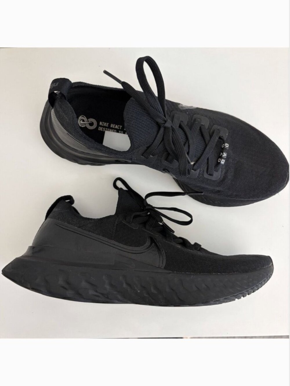 Nike React Infinity Run Flyknit Mens 9.5 Black CD4371-011